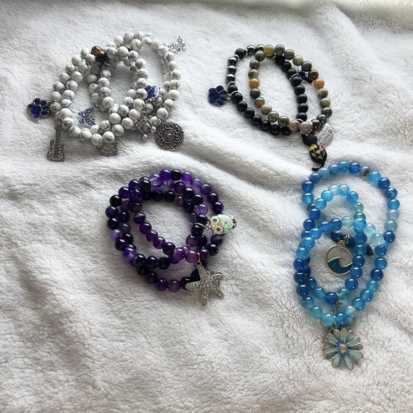 Handcrafted wave charm bracelet - Picture 4 of 6